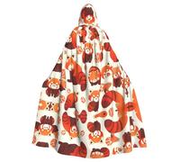 YYHWHJDE red panda Pattern Halloween Adult Hooded Cloak for Party Costume Cosplay Stage Masquerade Theme Dance Comic Con
