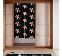 YYHWHJDE Red panda playing bamboo flute Picture Curtain two Pieces Spliced 34x56in Fabric curtains, room dividers Fabric, Smooth & Not Easily Wrinkled