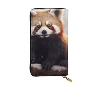 YYHWHJDE Red Panda Printing Quality Leather Long Clutch Wallet Designed for Fashion Girls and Women Stylish 7.48 x 4.13 in