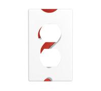 YYHWHJDE Red question Mark Pattern Double Socket Wall Panel Decorative for Residential and Commercial Areas 4.5x2.76in
