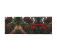 YYHWHJDE Red Roses on The Curb Prints Extra Large Mouse pad Mousepad 12x31.5in for Office Gaming Learning