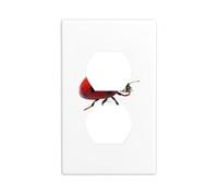 YYHWHJDE Red Seven Star Ladybug Pattern Double Socket Wall Panel Decorative for Residential and Commercial Areas 4.5x2.76in