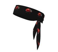 YYHWHJDE Red Seven Star Ladybug Prints Sports Double-Sided Headscarf for Women and Men Adjustable for All Head Circumferences