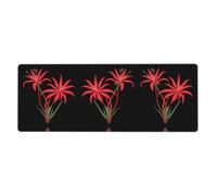 YYHWHJDE Red Spider Lily Pattern Extra Large Mouse Pad Strong Adhesion, Durable, Precise Locking Edge 12x31.5in