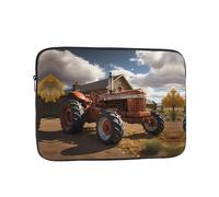 YYHWHJDE Red Tractor Prints Protective Shockproof Portable Laptop Sleeve Case 10 inch for Men and Women Business Travel, and Office Daily Use