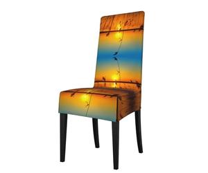 YYHWHJDE Reeds by the river Prints Dining Chair Throw Covers - Stretchable Polyester Blend Protects Your Chairs with Easy Style & Easy Care