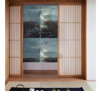 YYHWHJDE Refracted light from the ocean Prints Curtain two Pieces Spliced 34x56in Fabric curtains, room dividers for Hanging Between Rooms, at Doorways