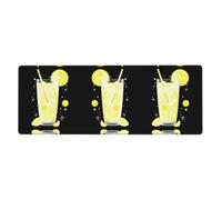 YYHWHJDE Refreshing Lemon Cold Drink Prints Extra Large Mouse pad Mousepad 12x31.5in for Office Gaming Learning