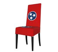 YYHWHJDE Removable Dining Chair Covers AEKGOHP Tennessee State Flag Pattern - Soft, Comfortable, Wrinkle Resistant, No Ironing Needed Stretchable for Most Armless Chair