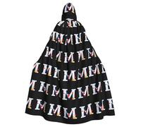 YYHWHJDE Rendering the love of letters Printing Halloween Adult Hooded Cloak for Parties and Costume Events