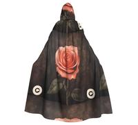 YYHWHJDE Resilience In The Dark Pattern Halloween Adult Hooded Cape Cloak For Role-Playing, Stage Costumes, Parties Easy Care
