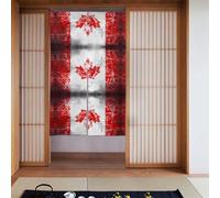 YYHWHJDE Retro Canada Flag Pattern Curtain 2 Pcs Spliced 34x56in Good Drape, Smooth and Not Easily Wrinkled, Fabric curtains, room dividers