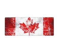 YYHWHJDE Retro Canada Flag Prints Extra Large Mouse pad Mousepad 12x31.5in for Office Gaming Learning
