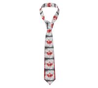 YYHWHJDE Retro Canada Flag Prints Men's tie classic style suit cravat suitable for holidays and work