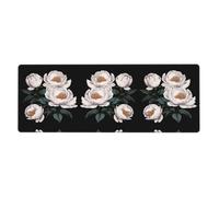 YYHWHJDE Retro Peony Flowers Prints Extra Large Mouse pad Mousepad 12x31.5in for Office Gaming Learning