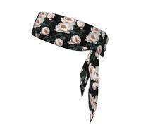 YYHWHJDE Retro peony flowers Prints Sports Double-Sided Headscarf for Women and Men Adjustable for All Head Circumferences