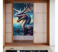 YYHWHJDE Roaring Dragon Prints Door curtain partition splicing privacy protection suitable for kitchen, bathroom, room 34x56in