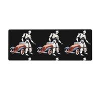 YYHWHJDE Robot Getting Off The Car Prints Extra Large Mouse Pad Strong Adhesion, Durable, Precise Locking Edge 12x31.5in