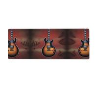 YYHWHJDE Rock Guitar Picture Extra Large Mouse Pad, Computer Office Anti Slip Gaming Keyboard Thickened Version 12x31.5in
