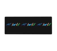 YYHWHJDE Rockets And Dinosaurs Prints Extra Large Mouse Pad Strong Adhesion, Durable, Precise Locking Edge 12x31.5in