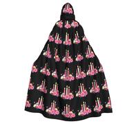 YYHWHJDE Romantic candlelight dinner Printing Halloween Adult Hooded Cloak for Parties and Costume Events