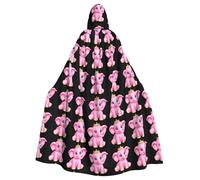 YYHWHJDE Romantic little pink elephant Printing Halloween Adult Hooded Cloak for Parties and Costume Events