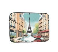 YYHWHJDE Romantic Paris Eiffel Tower Bycicle Printing Portable Laptop Sleeve Case 15 inch Shockproof Bag for Men and Women Business Travel, and Office Daily Use