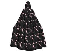 YYHWHJDE Romantic pink dream Picture Halloween Adult Hooded Cloak for Role-Playing, Costumes, and Theme Parties
