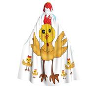 YYHWHJDE rooster in the square Picture Halloween Adult Hooded Cloak for Role-Playing, Costumes, and Theme Parties