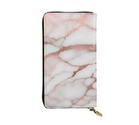 YYHWHJDE Rose Gold Marble Design Background Printing Quality Leather Long Clutch Wallet Designed for Fashion Girls and Women Stylish 7.48 x 4.13 in