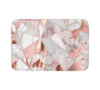 YYHWHJDE Rose Gold Marble Picture Anti Slip and Thickened Floor mat Suitable for bathrooms, bedrooms, Washable Carpet Floor mats 16X24 in