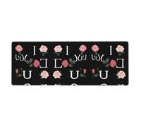 YYHWHJDE Rose Is Saying I Love You Pattern Extra Large Mouse Pad Strong Adhesion, Durable, Precise Locking Edge 12x31.5in