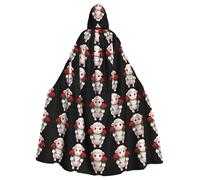 YYHWHJDE Rose Lamb Printing Halloween Adult Hooded Cloak for Parties and Costume Events