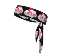 YYHWHJDE Rose red white clouds and stars Prints Sports headscarf, sweat absorbing and breathable, motion headband, double-sided kerchief