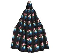YYHWHJDE Roses in a planet vase Picture Halloween Adult Hooded Cloak for Role-Playing, Costumes, and Theme Parties