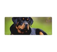 YYHWHJDE Rottweiler Wallpaper Pattern Extra Large Mouse Pad, Computer Office Anti Slip Gaming Keyboard Thickened Version 12x31.5in