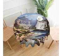 YYHWHJDE Round Decorative Tablecloth 60in Grand Canyon Picture Waterproof, Washable, and Reusable for Dining, Coffee, Picnic, Wedding, Party