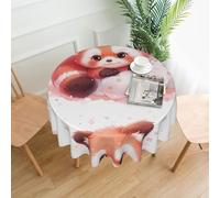 YYHWHJDE Round Decorative Tablecloth 60in Restful panda Picture Waterproof, Washable, and Reusable for Dining, Coffee, Picnic, Wedding, Party