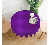 YYHWHJDE Round Decorative Tablecloth 60in Solid color dark purple Pattern for Indoor and Outdoor Use on Round Tables Like Coffee Tables, Dining Tables, and Farm Tables