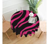 YYHWHJDE Round Decorative Tablecloth 60in Zebra Tiger Leopard pink Prints for Indoor and Outdoor Use on Round Tables Like Coffee Tables, Dining Tables, and Farm Tables