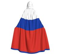 YYHWHJDE Russian Flag Picture Adult Halloween hooded jacket cloak long party cloak suitable for men and women