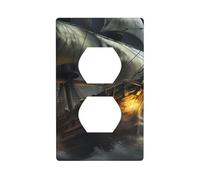 YYHWHJDE Sailing Boat on The sea Picture Double Socket Wall Panel Decorative is Durable and Suitable for Socket Light Switch Accessories 4.5x2.76in