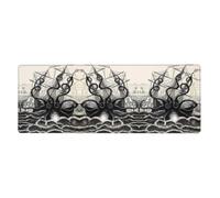 YYHWHJDE Sailing Pirate Octopus Extra Large Rubber Mousepad 12x31.5in