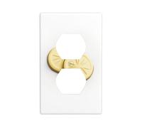 YYHWHJDE Sakura Banana Cookies Prints Double Socket Wall Panel Decorative for Residential and Commercial Areas 4.5x2.76in