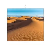 YYHWHJDE Sand Dunes in The Sahara Desert Prints Kitchen Drying Mat - Absorbent Dish Throw for Countertop, Non-Slip Quick-Dry Layer with Vibrant Prints, Ideal for New Home Gift