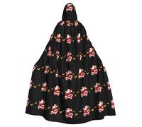 YYHWHJDE Santa Claus chasing butterflies Printing Halloween Adult Hooded Cloak for Parties and Costume Events