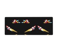YYHWHJDE Santa Claus on a Rocket Prints Extra Large Mouse pad Mousepad 12x31.5in for Office Gaming Learning