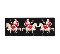 YYHWHJDE Santa Claus Sitting on a Unicorn Prints Extra Large Mouse pad Mousepad 12x31.5in for Office Gaming Learning