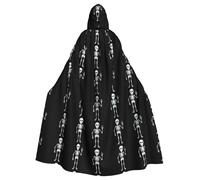 YYHWHJDE Saying hello skeleton Picture Halloween Adult Hooded Cloak for Role-Playing, Costumes, and Theme Parties