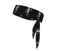 YYHWHJDE Saying hello skeleton Prints Sports headscarf, sweat absorbing and breathable, motion headband, double-sided kerchief